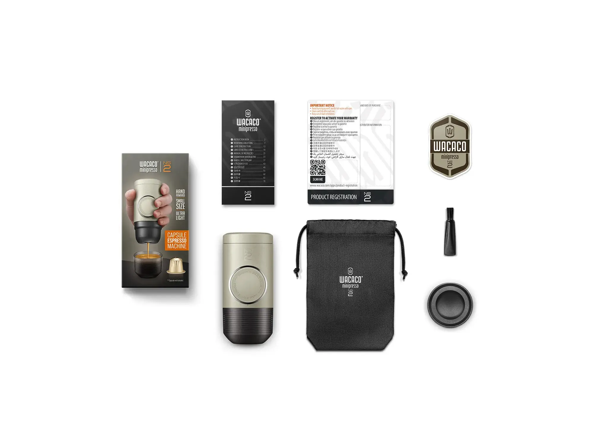 Wacaco Minipresso NS2 | Manuelle Espressomaschine | SNAILER®