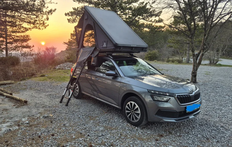 Snailer Alduo Dachzelt auf Skoda Kamiq - Kundenfoto aus Slowenien